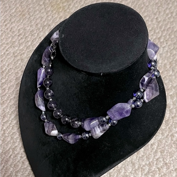 Dream Amethyst Beads Long Necklace - Picture 5 of 9